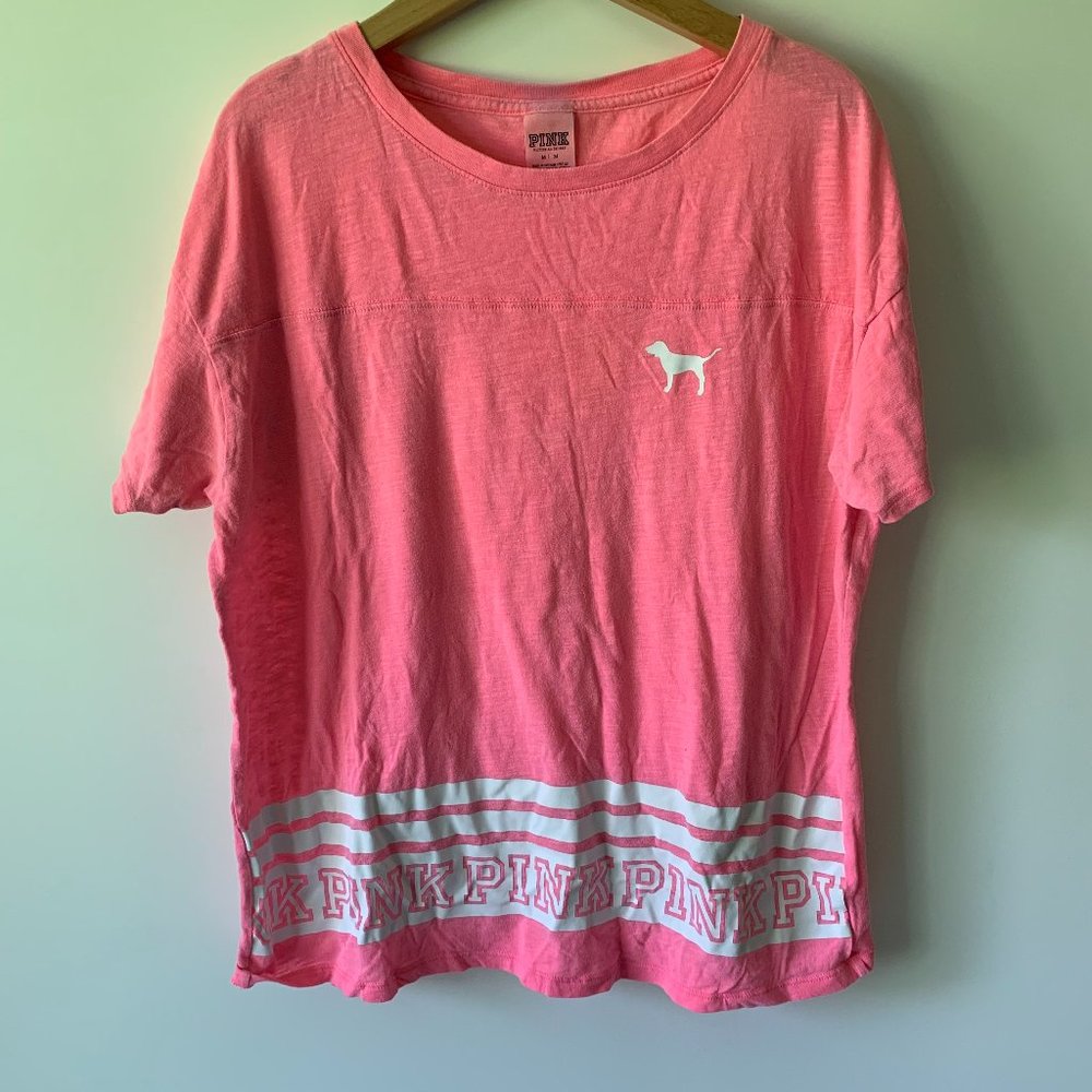 VS PINK Bright Pink Boxy T - Shirt